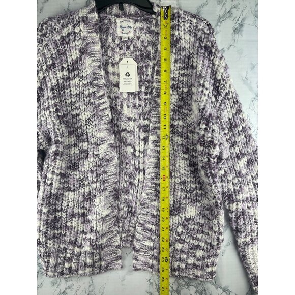 Hippie Rose Lavender Combo Knit Cardigan Sweater S - Picture 3 of 12